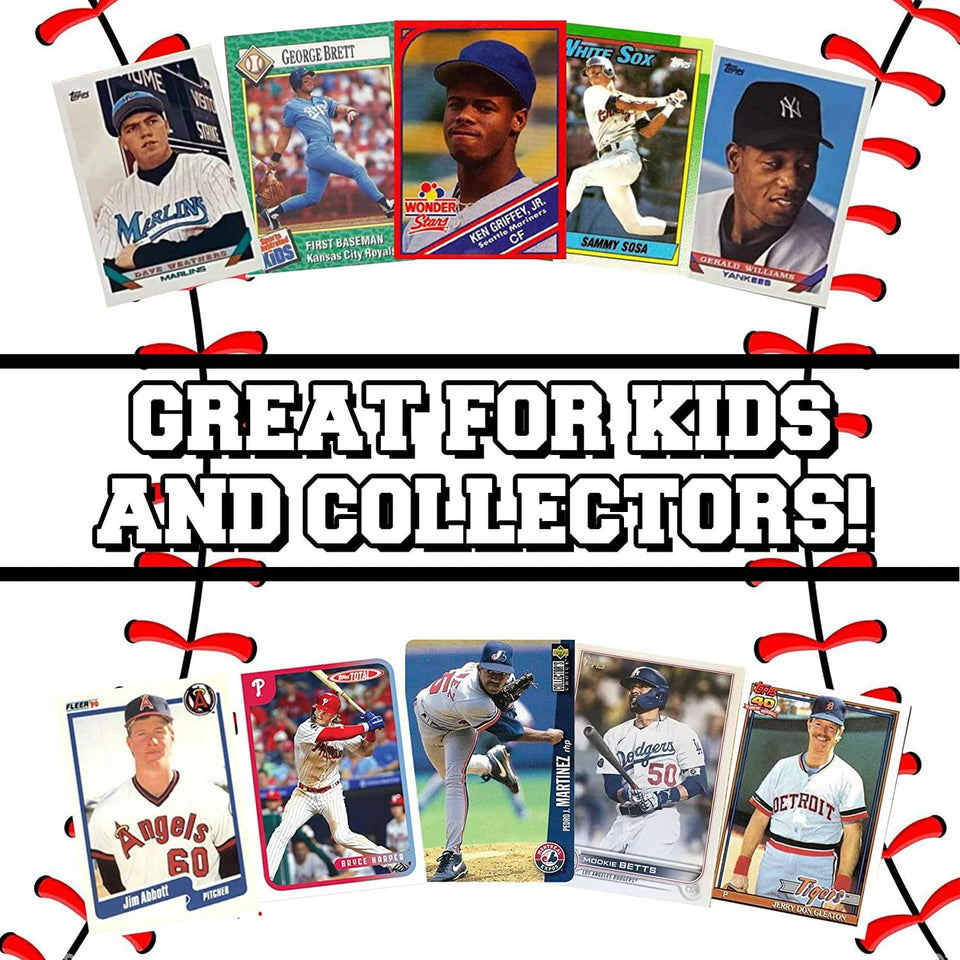 Baseball Trading Collector Cards 100ct Assorted Players Superstars Box Set Mighty Mojo