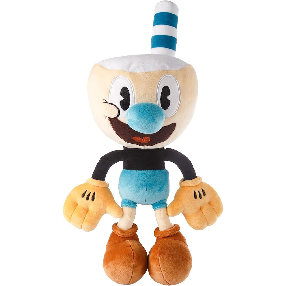 The Cuphead Show Mugman Plush Doll 15" Animated Series Character Soft Toy Mighty Mojo