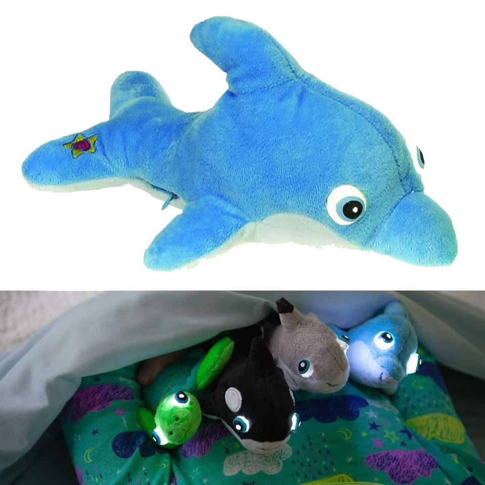 NightBuddies Baby Sea Life Orly Baby Dolphin Light-Up Plush Animal Toy