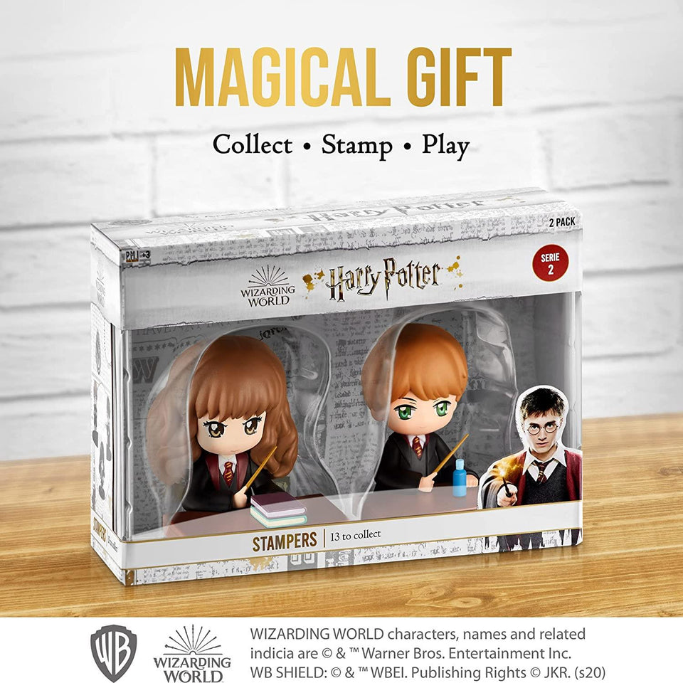 Hermione Granger & Ron Weasley Ink Stampers Figures w/ Potions Harry Potter Movie Characters PMI International