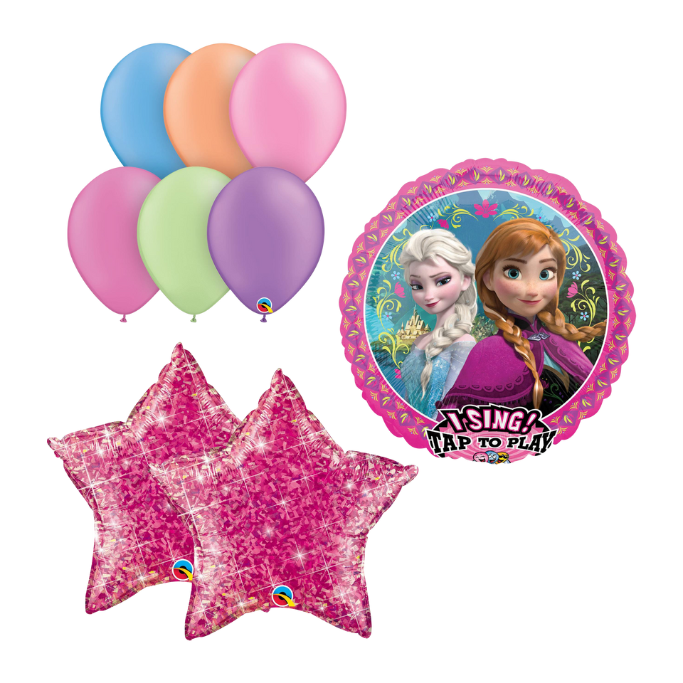 Frozen Birthday Party Singing Balloon Kit Bouquet Disney