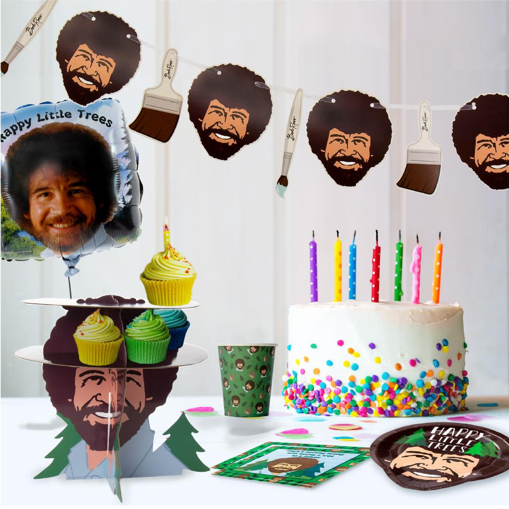 Bob Ross Party in a Box Birthday Joy of Painting Decor Kit Mighty Mojo