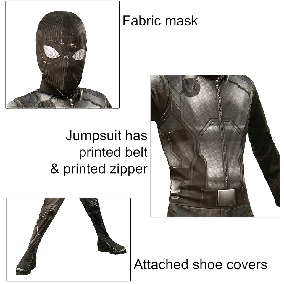 Marvel Stealth Spider-Man Far From Home Licensed Costume & Mask - Medium (8/10)