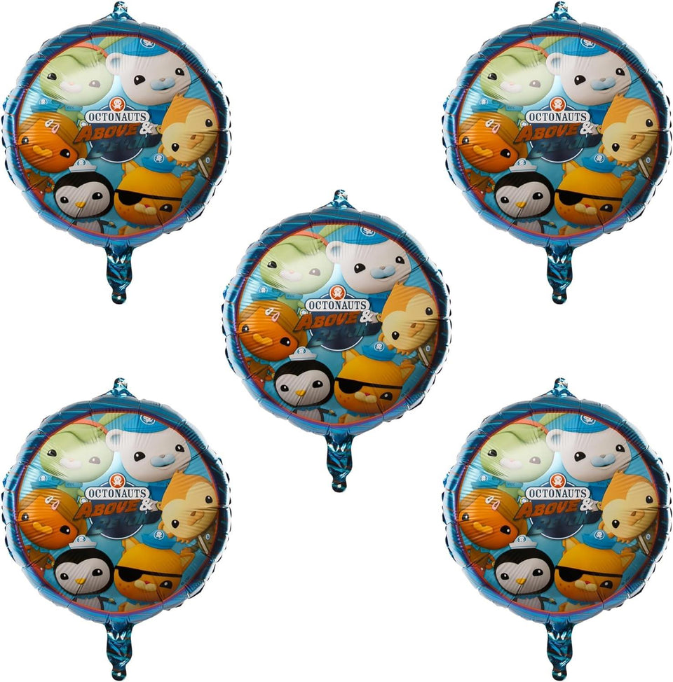 Octonauts Themed Foil Balloon Set 5ct Shimmering Kids Party Supplies Mighty Mojo