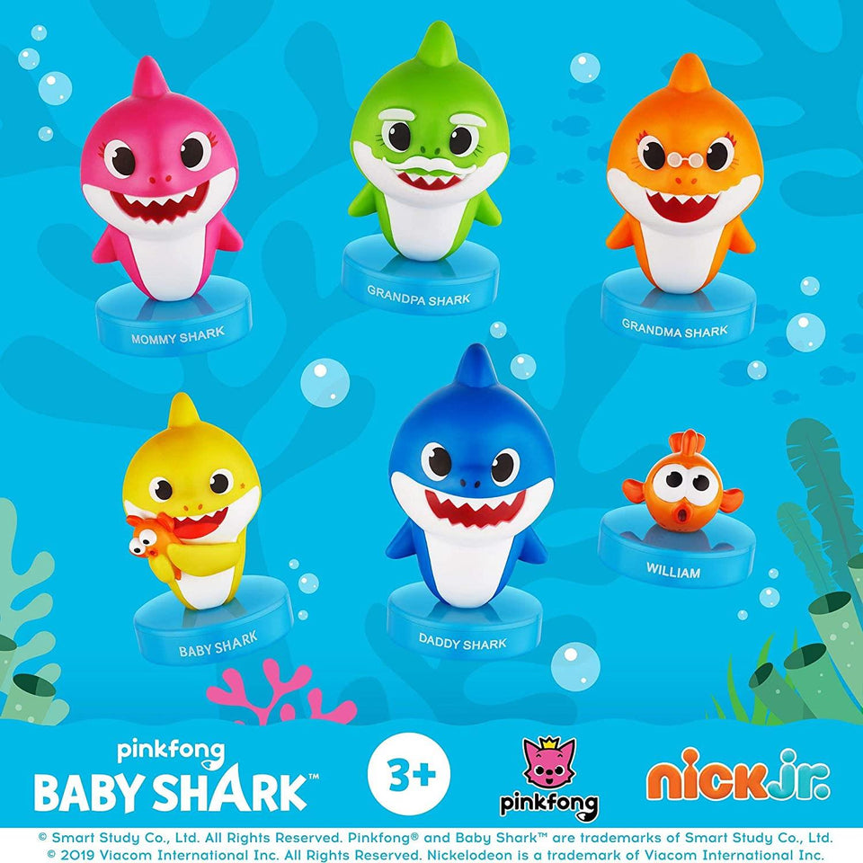 Baby Shark Family Stampers 12pk Daddy Mommy William Cake Toppers Set PMI International