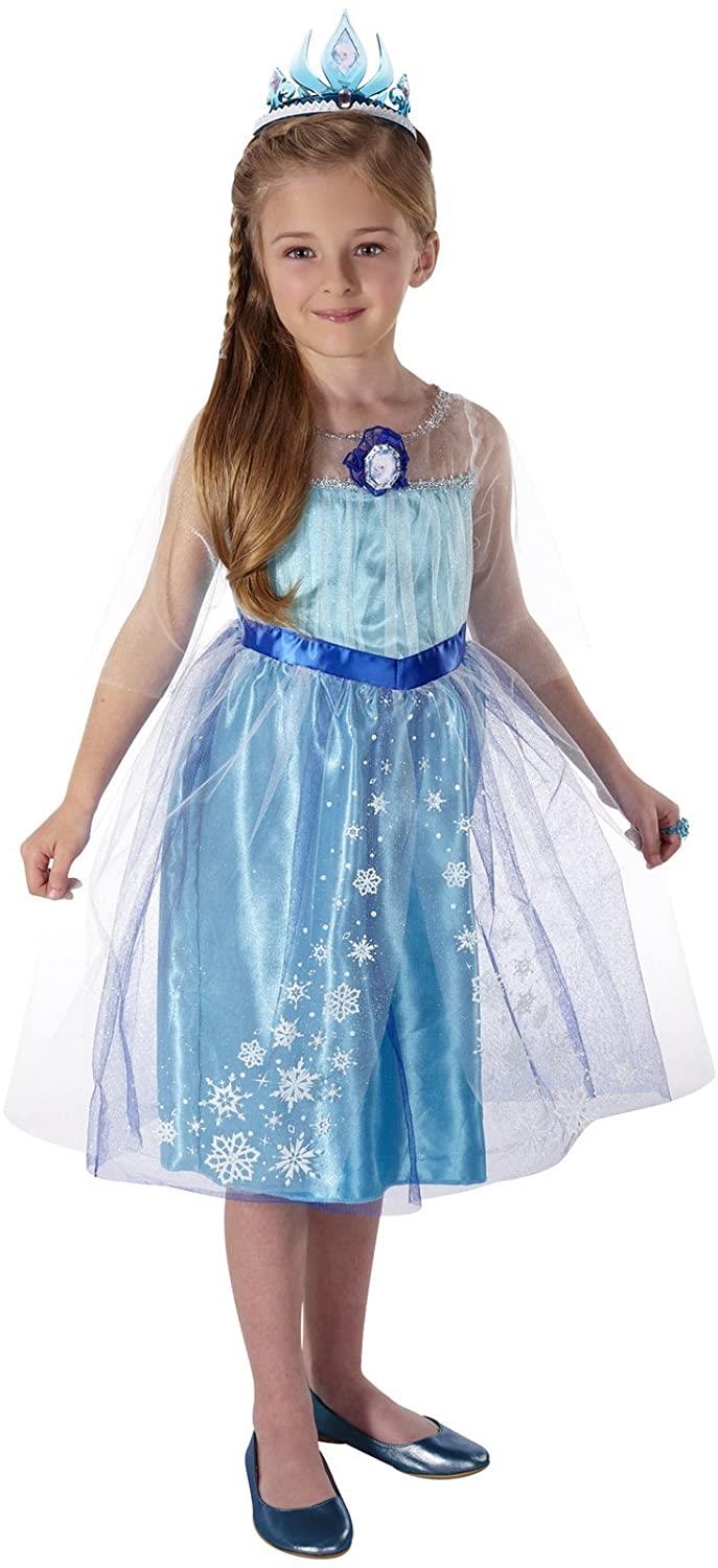 childs elsa dress Disney Frozen Elsa Dress Girls size S 4/6X Pretend Play Costume JAKKS –  Archies Toys