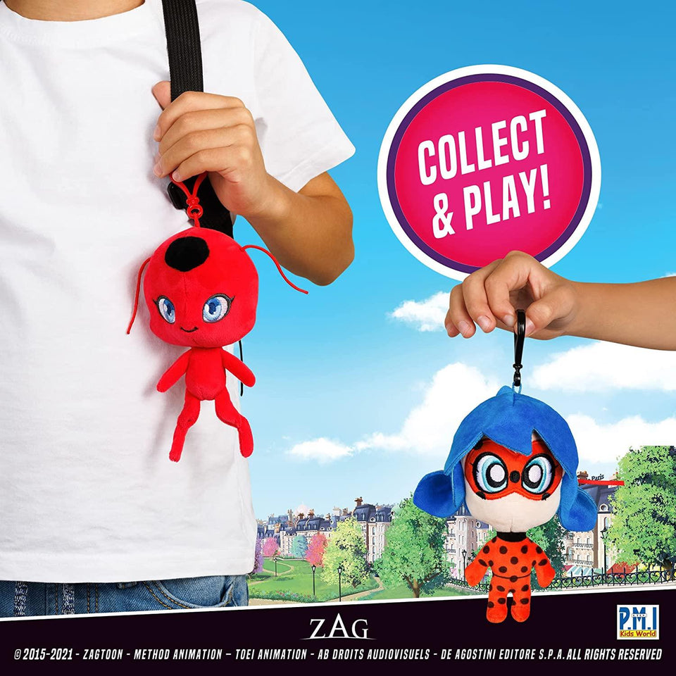 Miraculous Ladybug & Tikki Plush Clip-On Toys Backpack Charm 6" Characters Collectibles PMI International