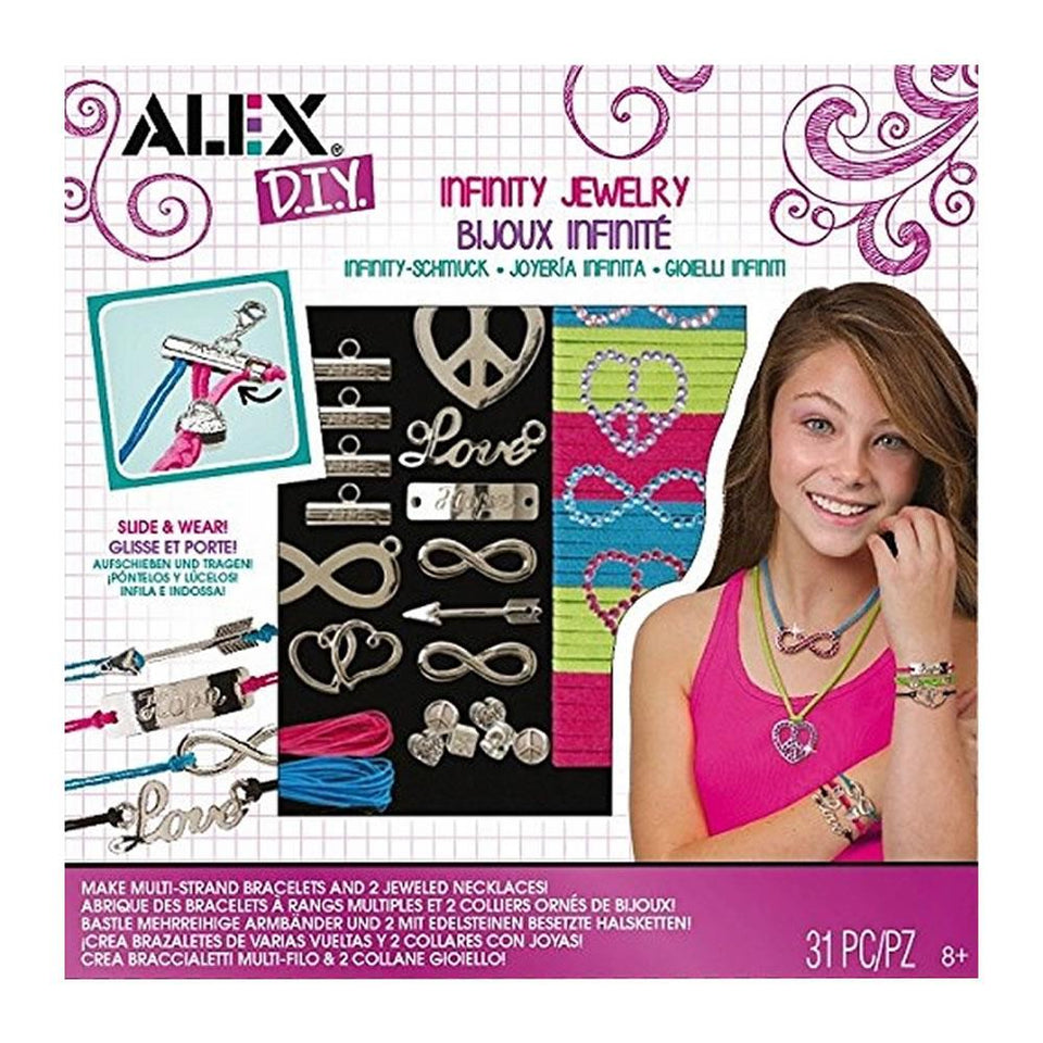Alex Toys DIY Infinity Jewelry Making 31pc Kit Bracelet Necklace Kids Craft Activity
