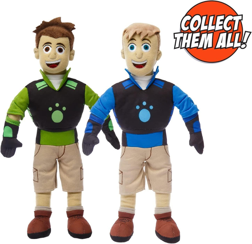 Wild Kratts Chris & Martin Plush Toy Dolls Set Power Suits TV Character Mighty Mojo