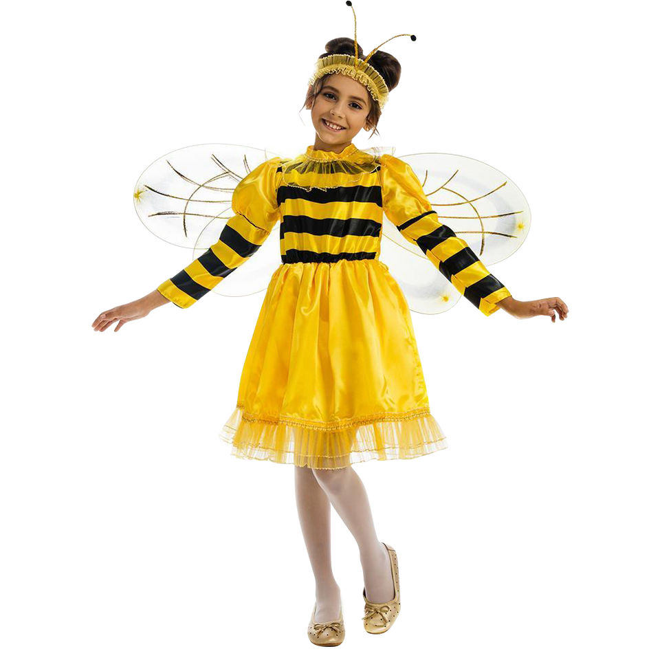 Bumblebee Bee Girls Plush Animal Costume Dress-Up Play Kids - X-Small