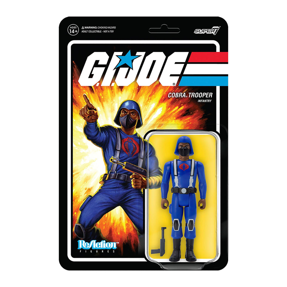 G.I. Joe African American Cobra Trooper H-Back Infantry Soldier Villian Animated Figure Super7