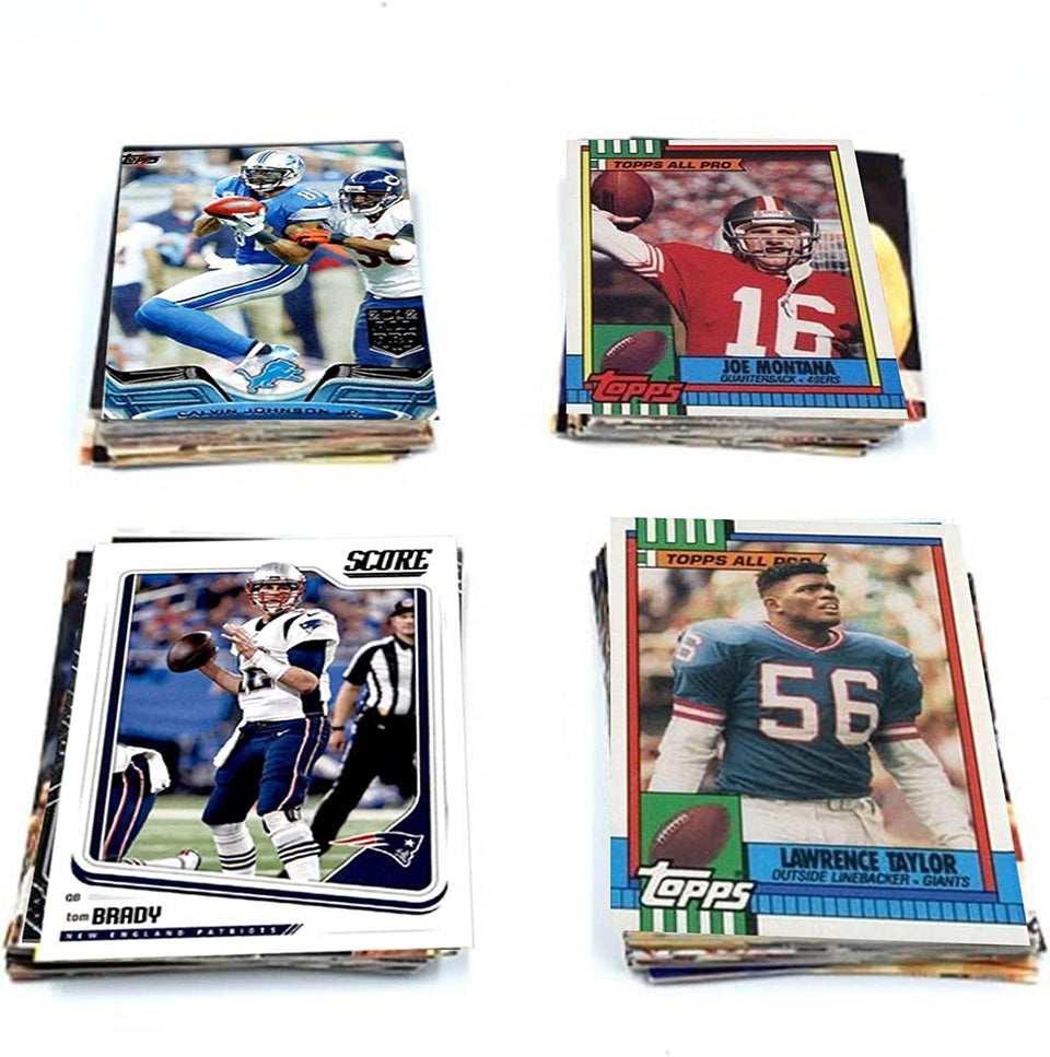 Football Trading Collector Cards 100ct Mix All-star Players Rookies Set Mighty Mojo