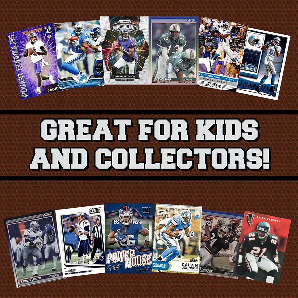 Football Trading Collector Cards 100ct Mix All-star Players Rookies Set Mighty Mojo