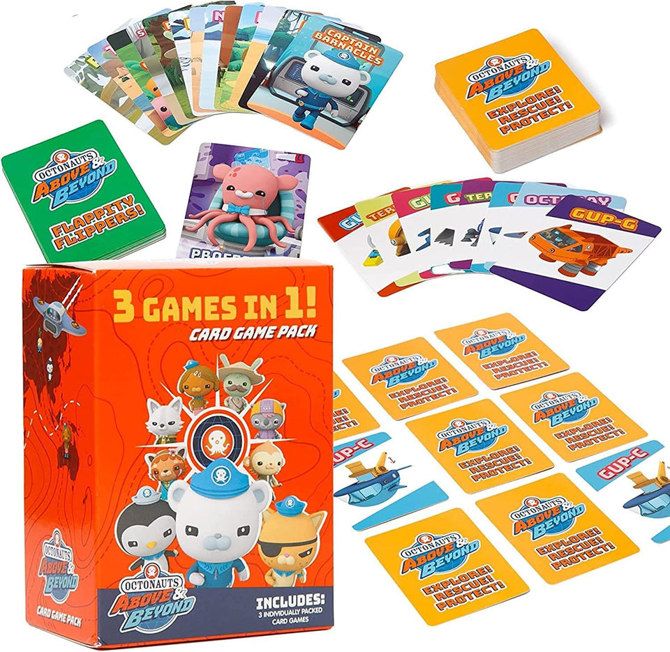 Octonauts Kids Card Games & Alphabet Numbers Flash Cards Bundle Educational Set Mighty Mojo