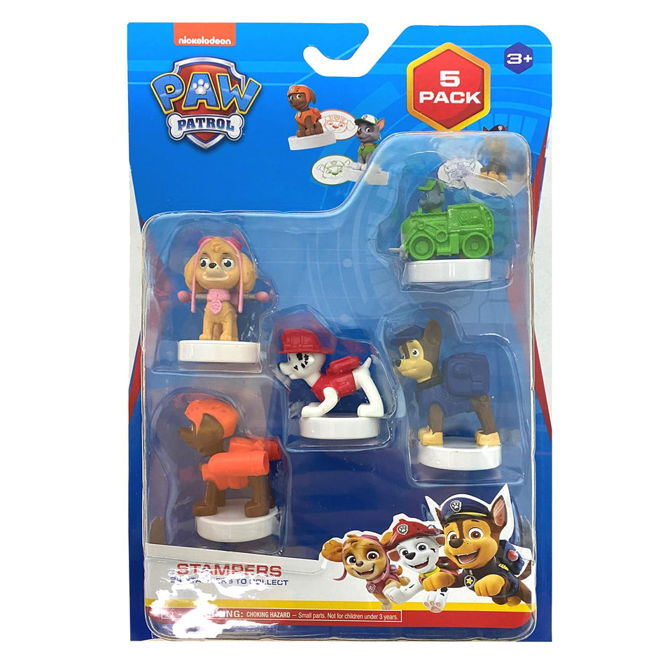 PAW Patrol Stampers 5pk Rocky Recycle Truck Marshall Skye Chase Figures PMI International
