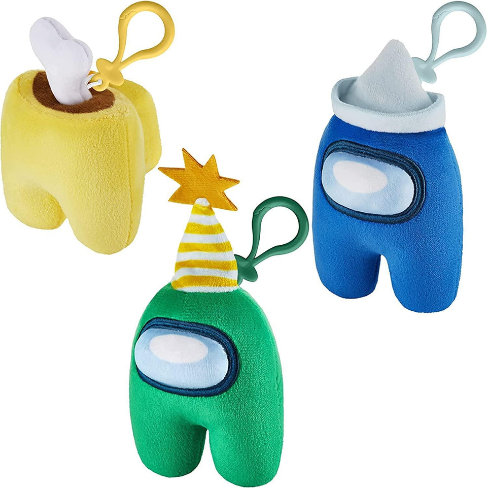 Among Us Plush Clip-on Charm Blue Green Yellow Dead Characters Ornaments PMI International