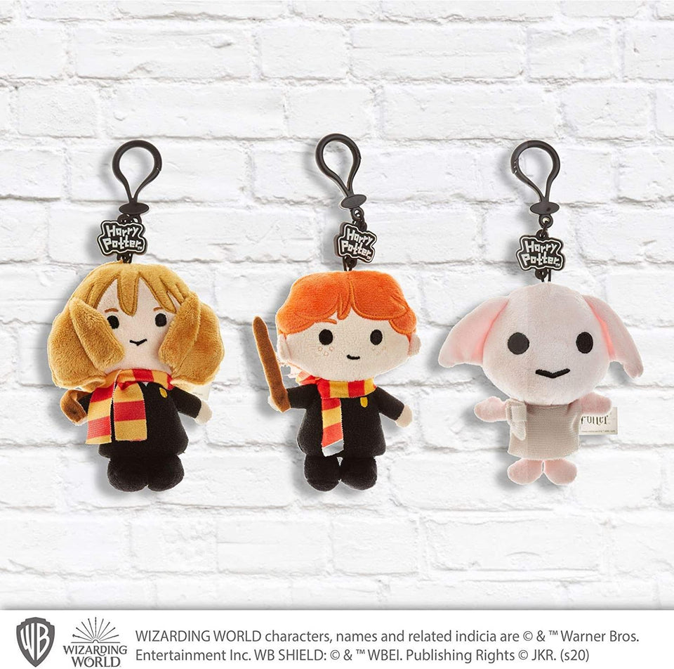 Harry Potter Plush Keychain 3pk Hermione Weasley Dobby Zipper Pull Set PMI International