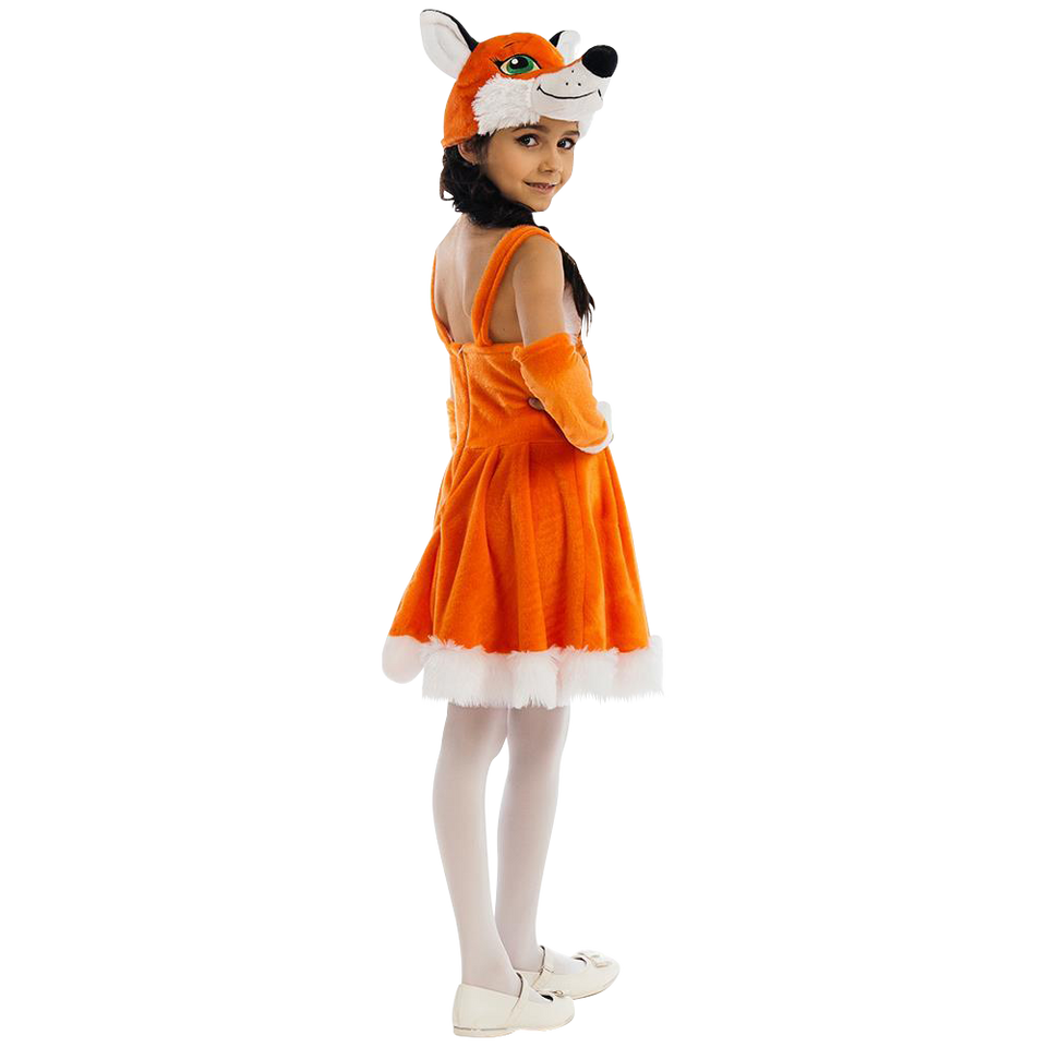 Foxy Fox Dress Plush Girls Costume Carnival Dress-Up Play - X-Small