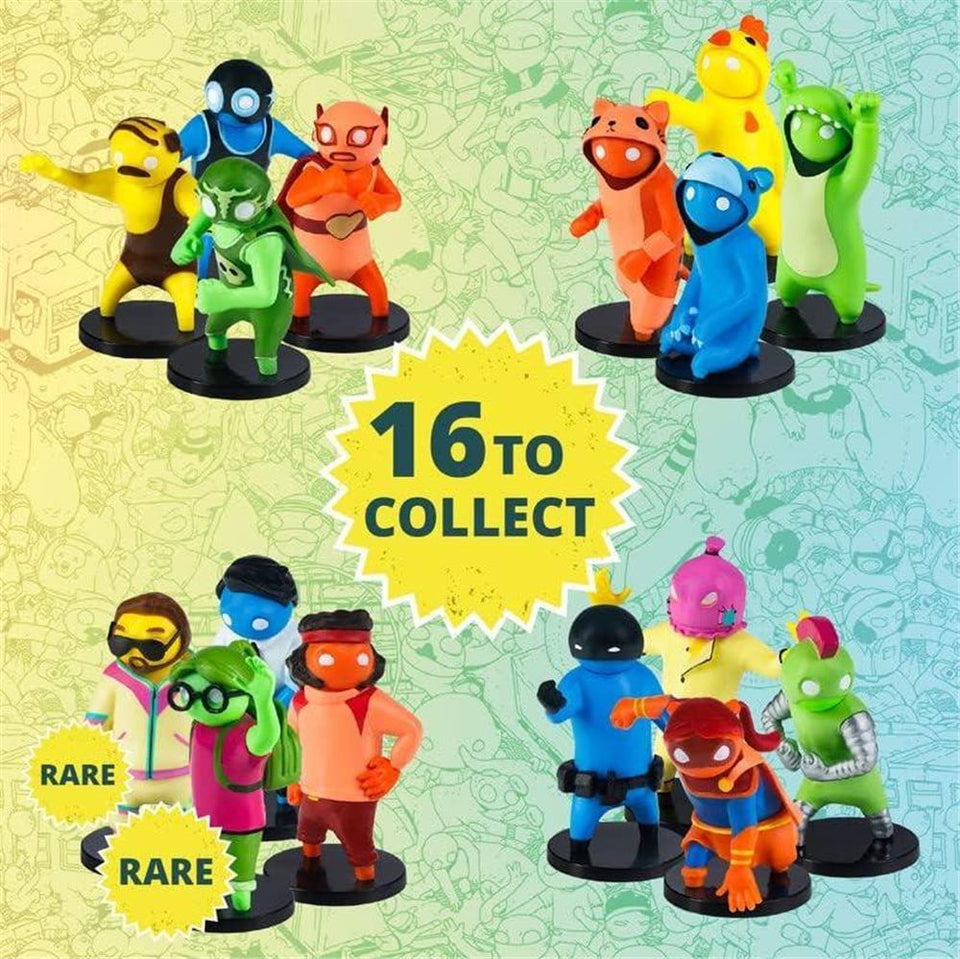 Gang Beasts Action Figures 8-Pack 2.5" Mini Superhero Wrestler Chicken Suit Cyborg PMI International