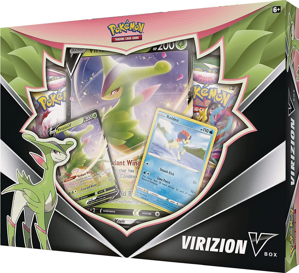 Virizion V Pokemon TCG Collection Box Booster Packs Trading Card Game