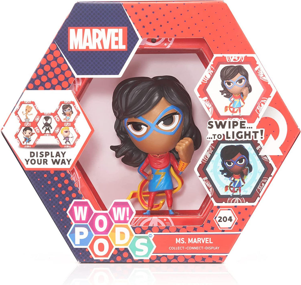 WOW Pods Ms Marvel Carol Avengers Superhero Light-Up Hand Swipe Figure WOW! Stuff