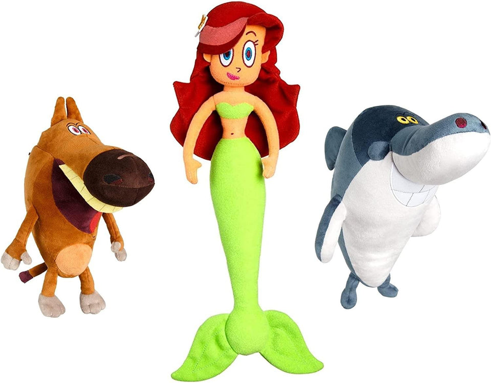 Zig & Sharko Plush Doll 3pk Marina Mermaid Shark Hyena Bundle TV Series Mighty Mojo