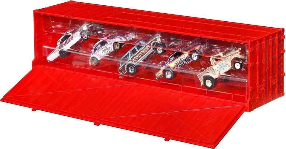 Hot Wheels Lions Roar Container Set 5ct Cars Classic Drag Racing Metal Collectible Mattel