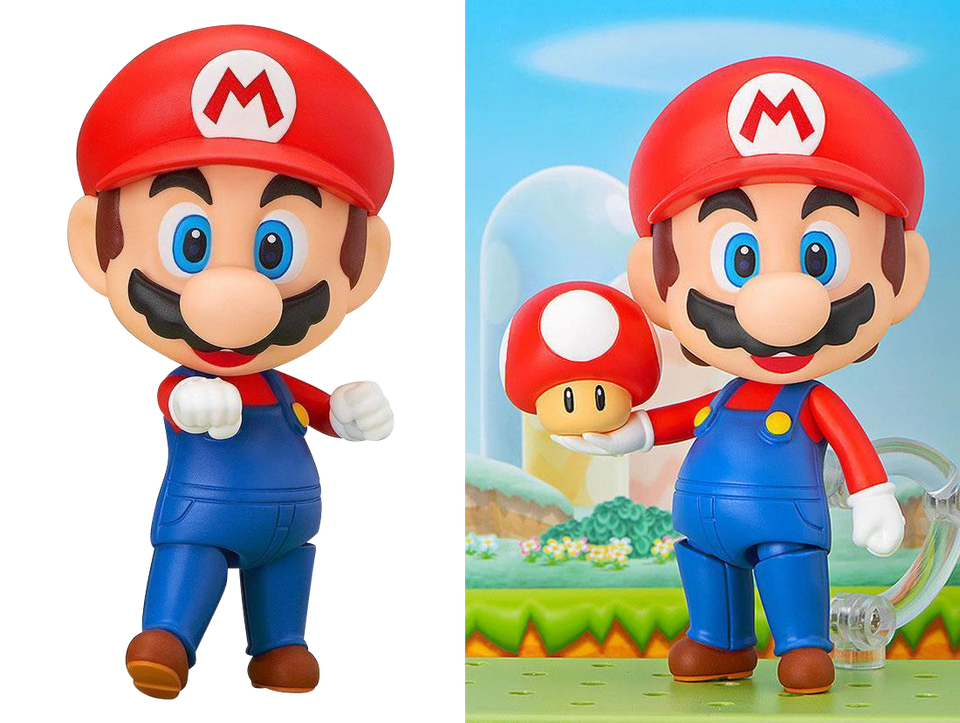 Super Mario Bros Nendoroid Action Figure with Bonus Coins Nintendo Toy NES