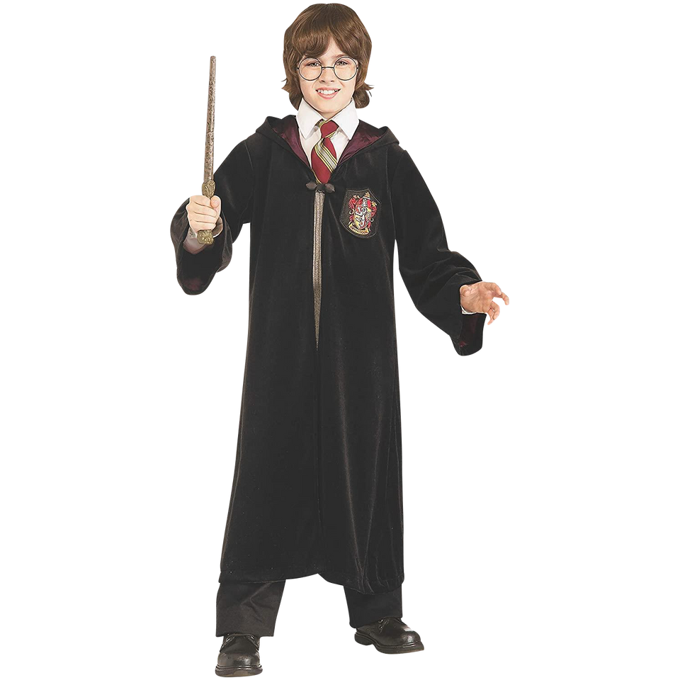 Harry Potter Velvet Gryffindor Robe Kids size M 8/10 Licensed Costume Rubie's