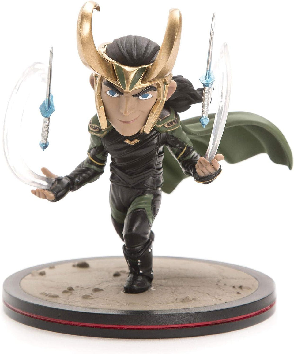 Loki Q-Fig Thor Ragnarok Figure Marvel Avengers Twin Daggers Horned Helmet Quantum Mechanix