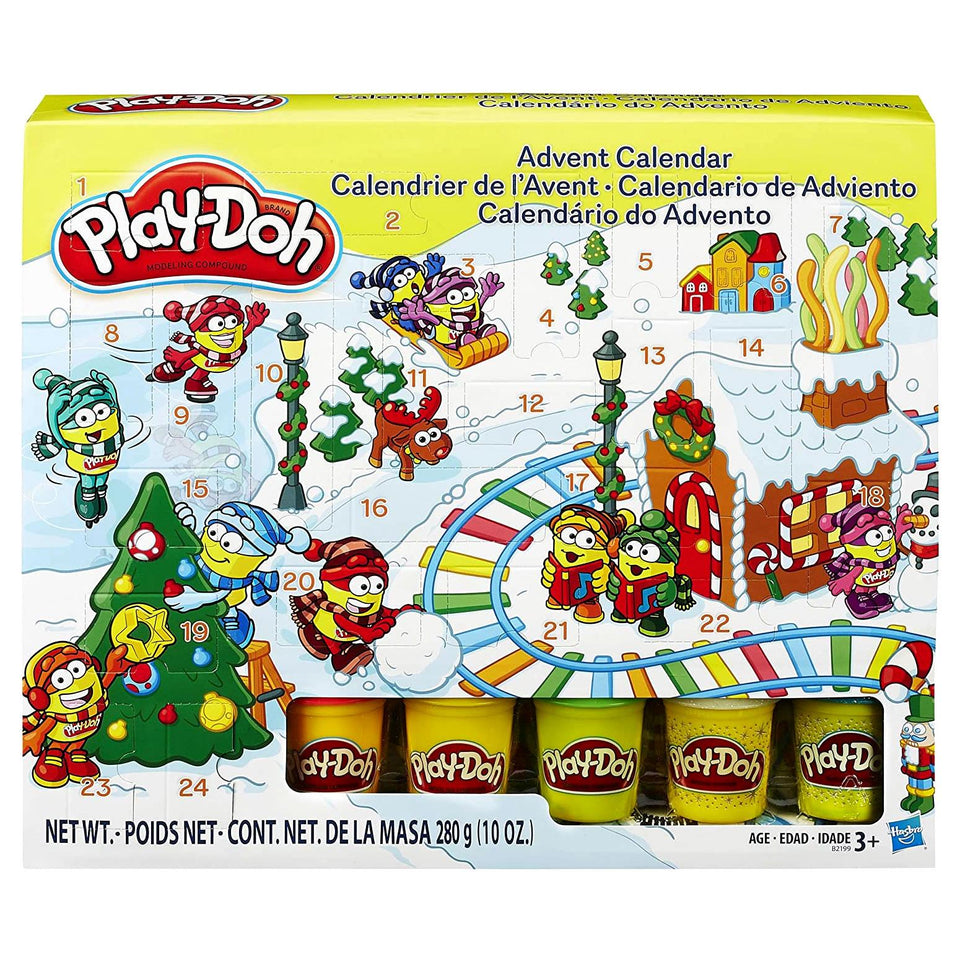 Play-Doh Christmas Advent Calendar 5ct Cans Holiday Modeling Toy Winter Themed Hasbro