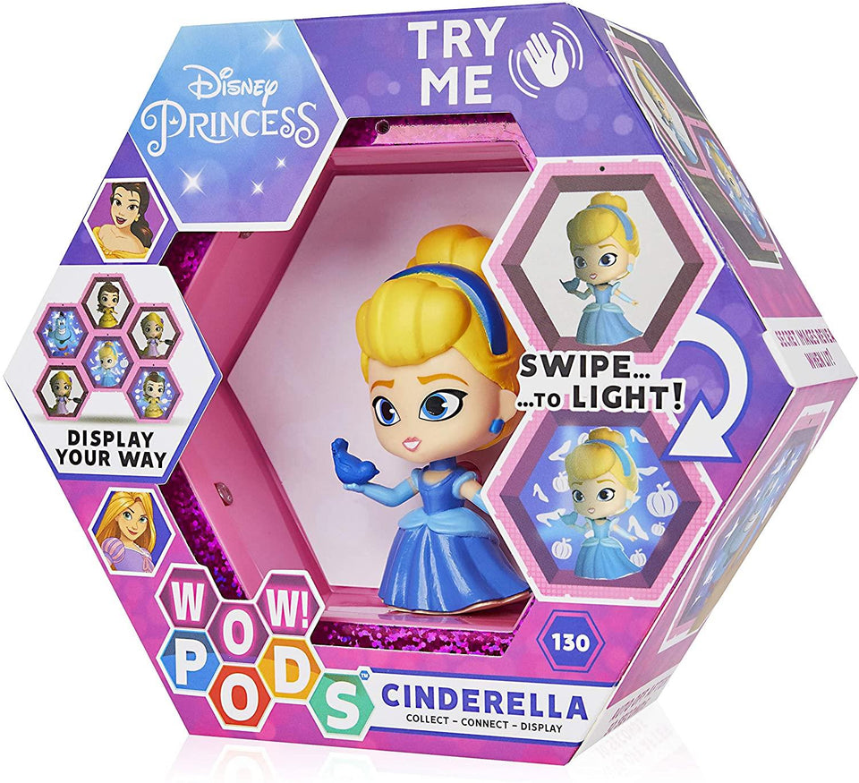 WOW Pods Disney Princess Cinderella Swipe to Light Connect Figure Collectible