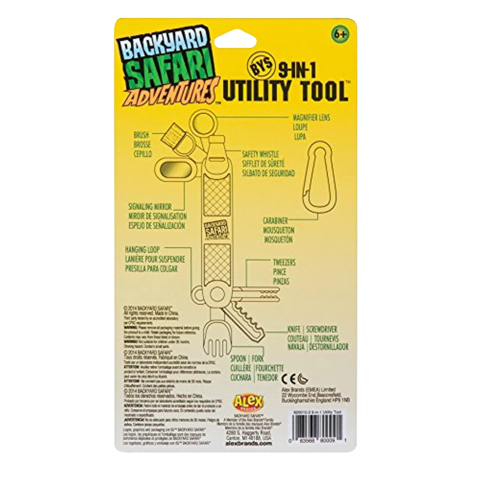 Adventures 9-in-1 Utility Tool Field Tools Kids Outdoor Activity