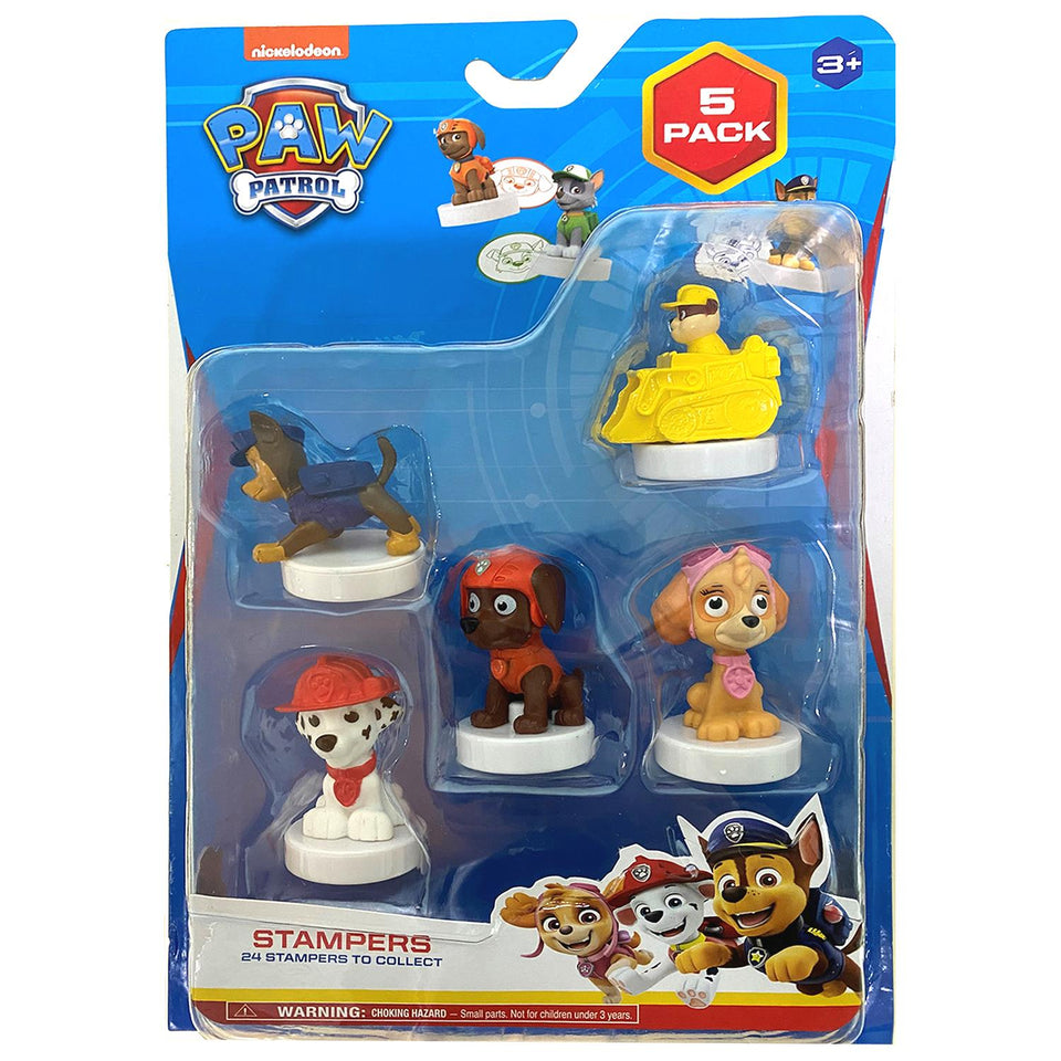 Paw Patrol Characters Stampers 5pk Zuma Rubble in Bulldozer Figure Set PMI International