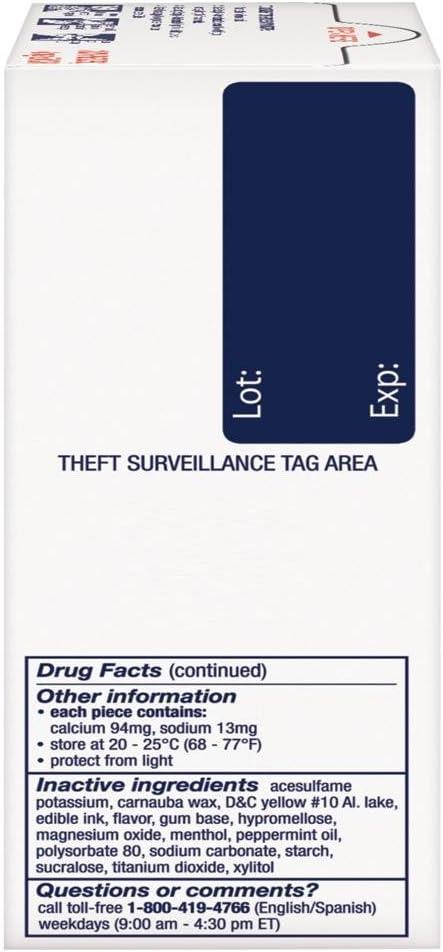 Nicorette Nicotine Gum White Ice Mint 4mg 100ct