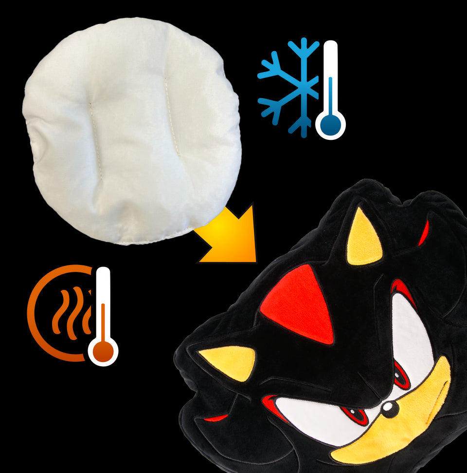 Sonic Plush Pillow Mighty Mojo Shadow Pouch Pal Microwavable Heating & Cooling
