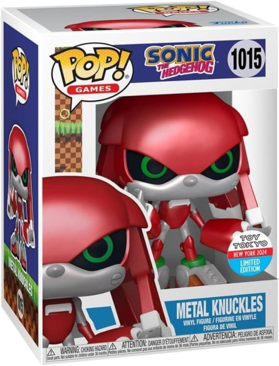 Funko Pop! Games: Sonic The Hedgehog - Metal Knuckles Vinyl Figure, NYCC 2024 Shared Exclusive, 4.25 in