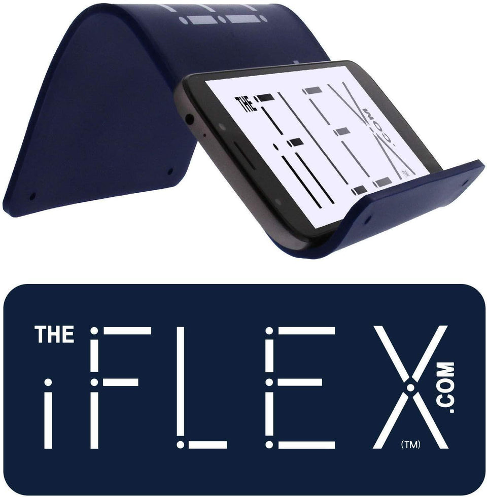 iFLEX Tablet Cell Phone Stand Dark Blue 2-Pack Non-Slip Grip Waterproof Mount