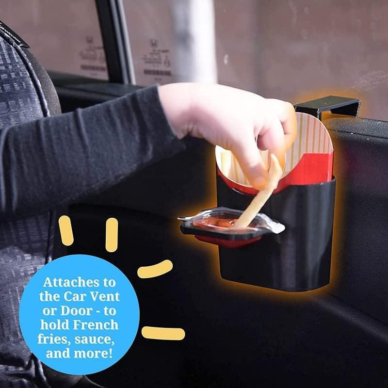 Vent N' Door Caddy French Fry & Sauce Holder Combo On The Go Car Door Clip Mighty Mojo