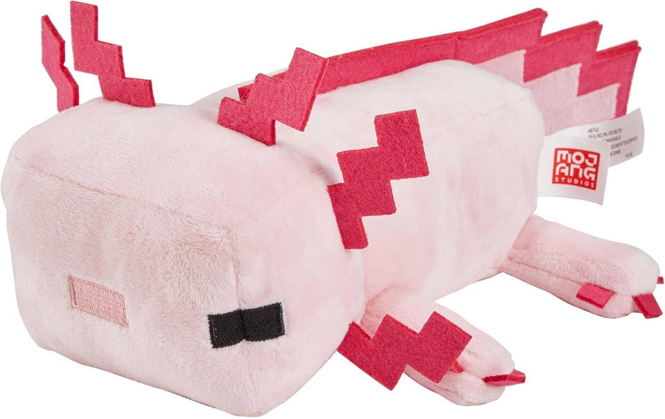 Minecraft Pink Axolotl Basic Plush Character by Mattel | Soft Toy for Kids Ages 3+