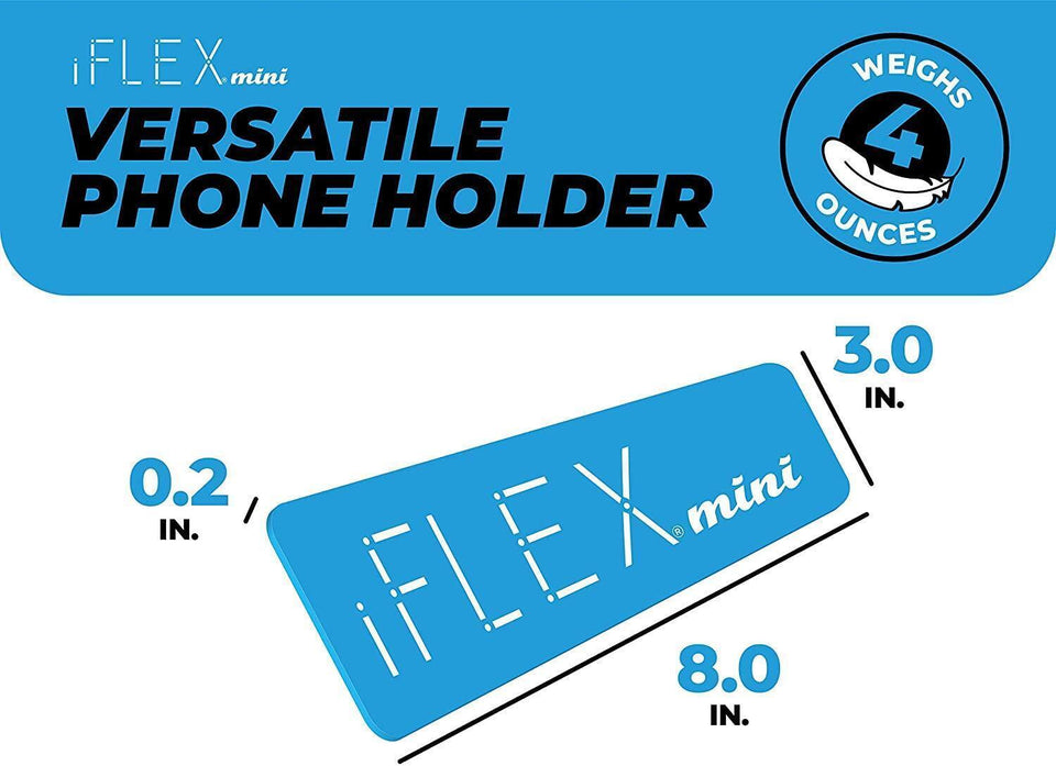 iFLEX Mini Flexible Silicone Cell Phone Holder Sky Blue Universal Mount Non-Slip Waterproof Hands-Free