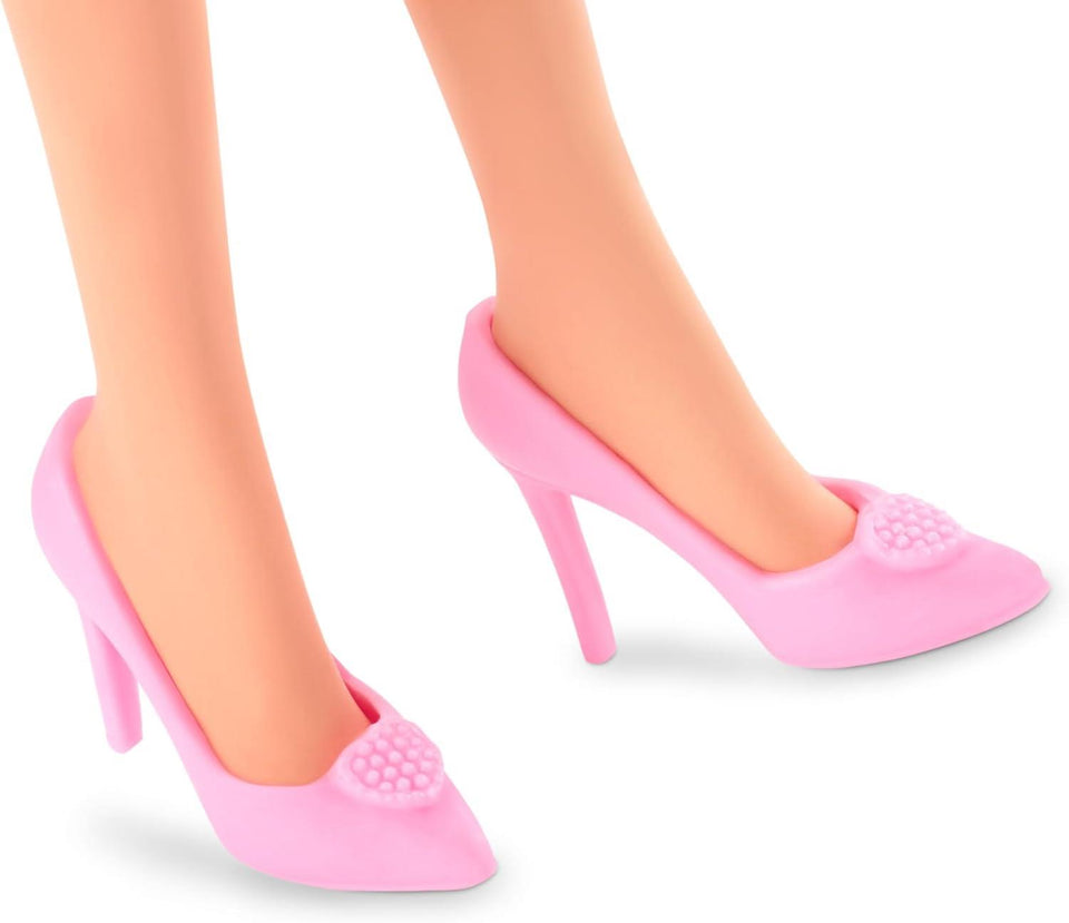 Barbie The Movie Doll, Margot Robbie as, Collectible Doll Wearing Pink and White Gingham Dress with Daisy Chain Necklace