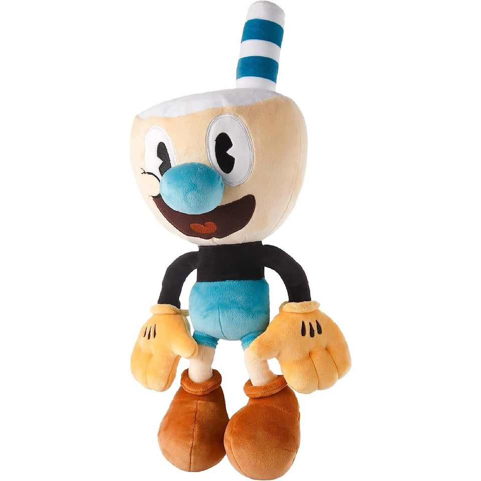 The Cuphead Show Mugman Plush Doll 15" Animated Series Character Soft Toy Mighty Mojo