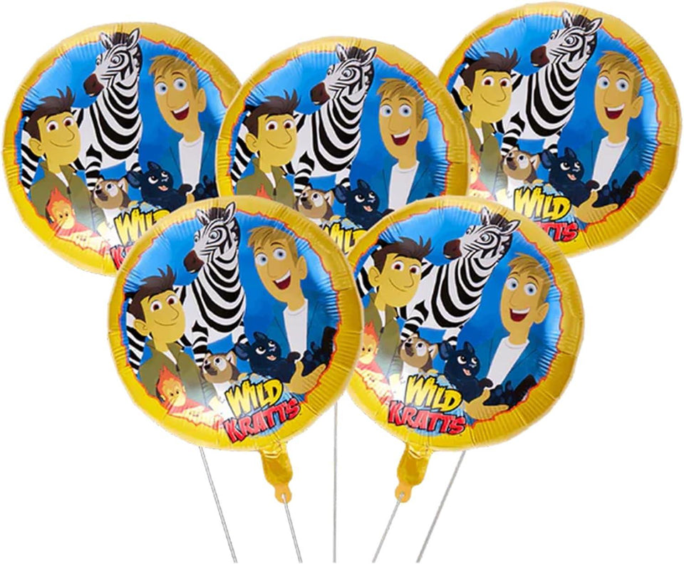 Wild Kratts Foil Balloons 5 Pack Birthday Party Decorations Official For Kids