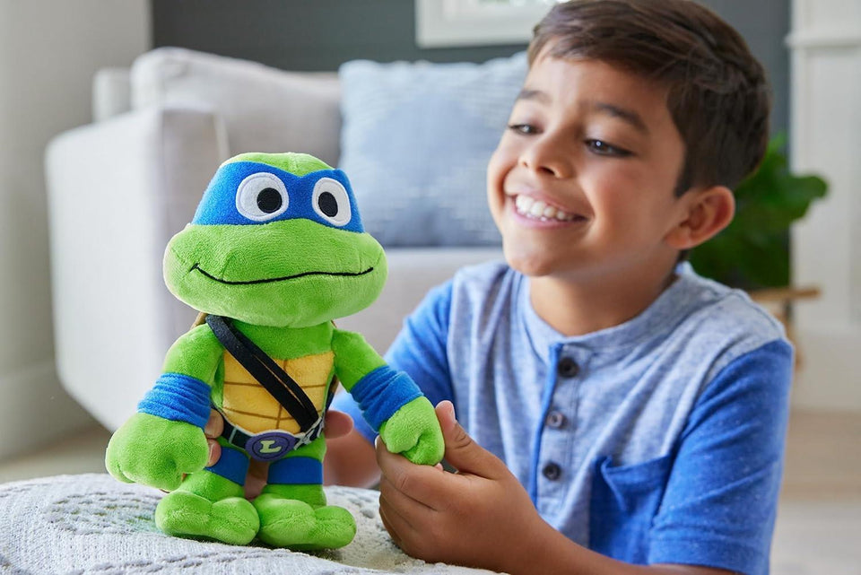 TMNT Mutant Mayhem Leonardo Plush Toy 8" Blue Mask Ninja Turtles Doll