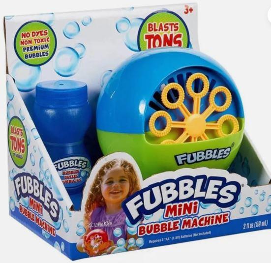 Little Kids Fubbles Mini Bubble Machine – 2fl Oz - Blue