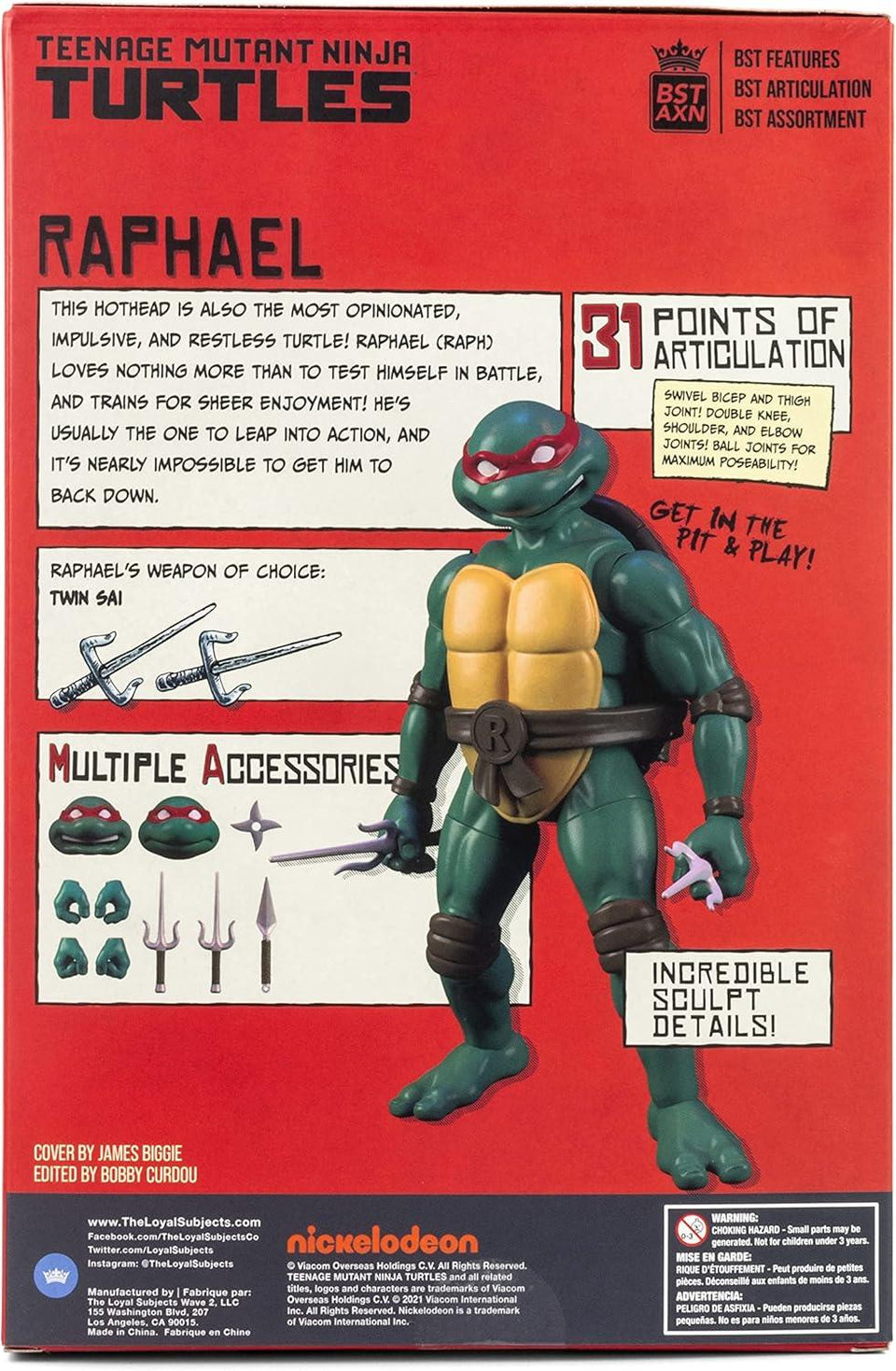 The Loyal Subjects Teenage Mutant Ninja Turtles Best of Raphael 100-Page Comic Book & Raphael BST AXN 5-inch Action Figure Set
