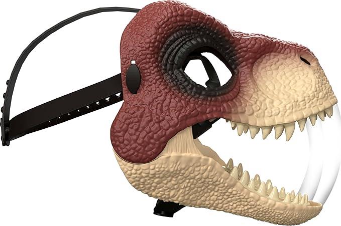 Mattel Jurassic World Rebirth Dinosaur Mask, Role-Play Head Wear, Openable Jaw, Realistic Texture and Color, Adjustable Strap