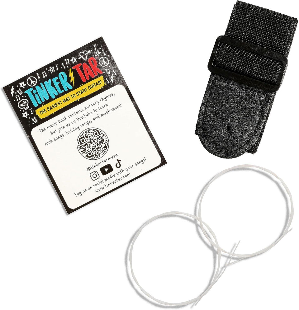 TinkerTar - Rainbow Heart - The Easiest Way to Start and Learn Guitar - Premium Wood Construction - 1 Stringed Toy Instrument for Kids Perfect Intro to Music for Ages 3 and up - from Buffalo Games