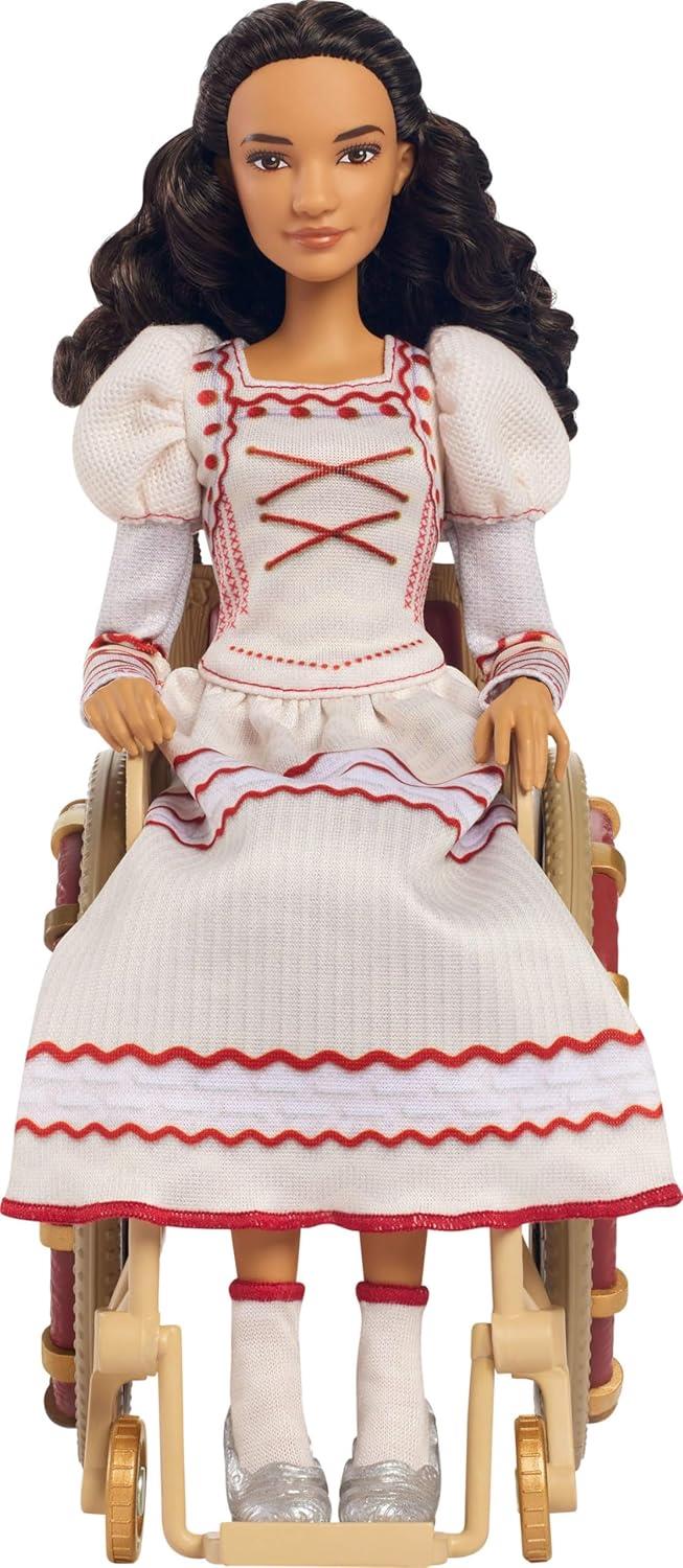 Mattel Universal Wicked Nessarose Fashion Doll & Accessories, Including Wheelchair, with Brown Curly Hair, Poseable & Removable Ballroom Look | Wheelchair Included, Poseable, Removable Ballroom Look, Accessories Included